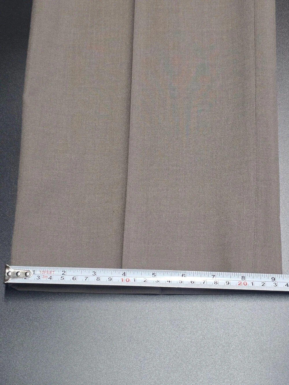 Brooks Brothers Brooks-Blend Dress Pants Mens 40x30 Beige Flat Front Made In USA